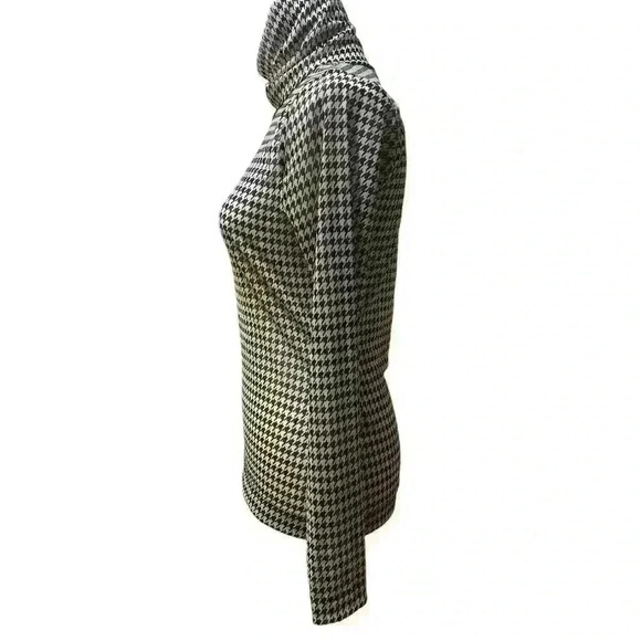 White House Black Market Sheer Houndstooth Turtleneck Top Size XS - Picture 4 of 7